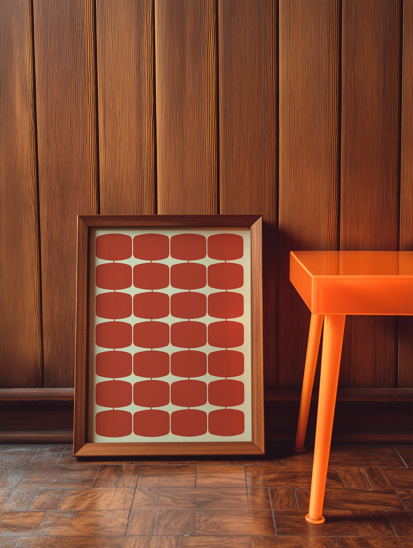 Red Squares Print