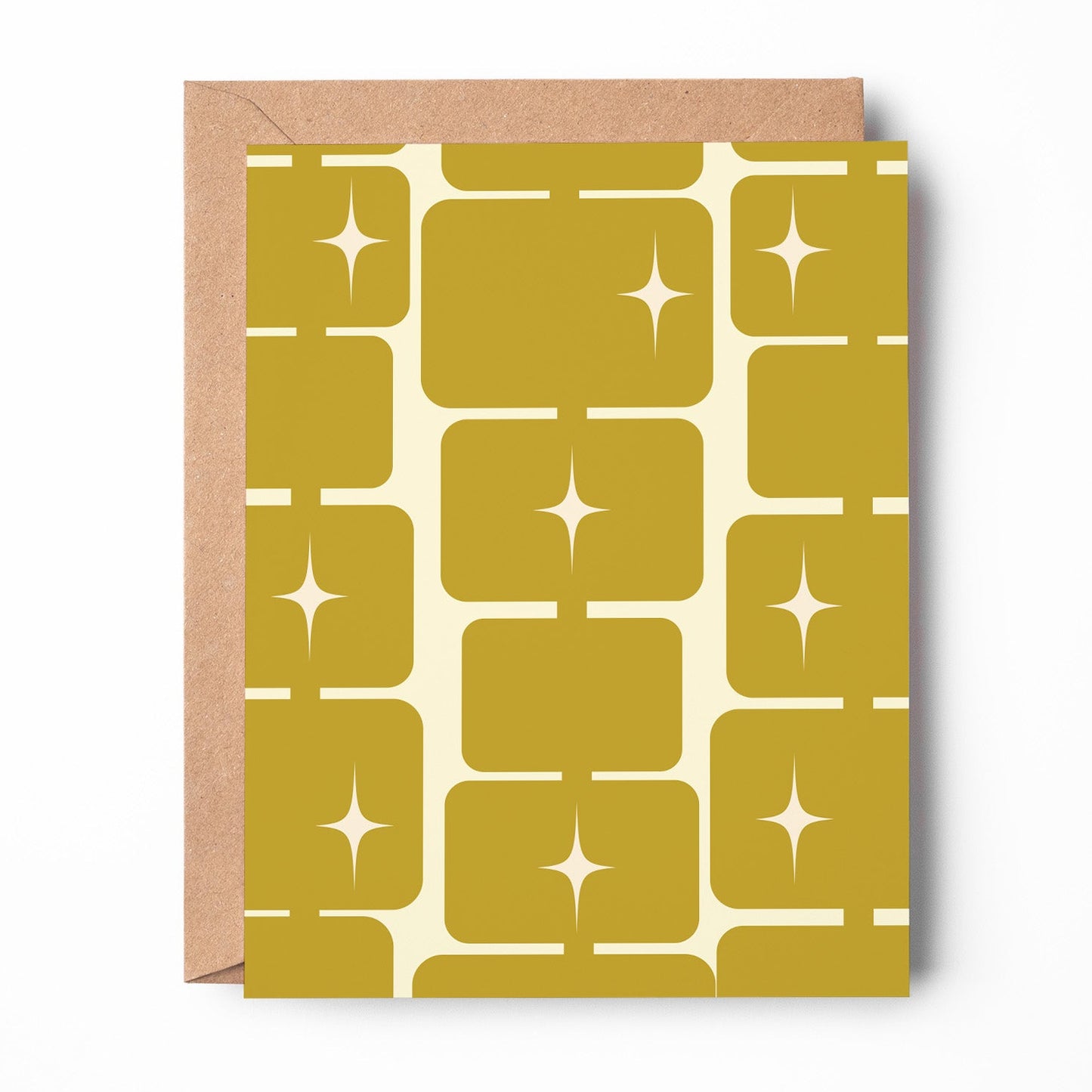 Green Squares Art Card