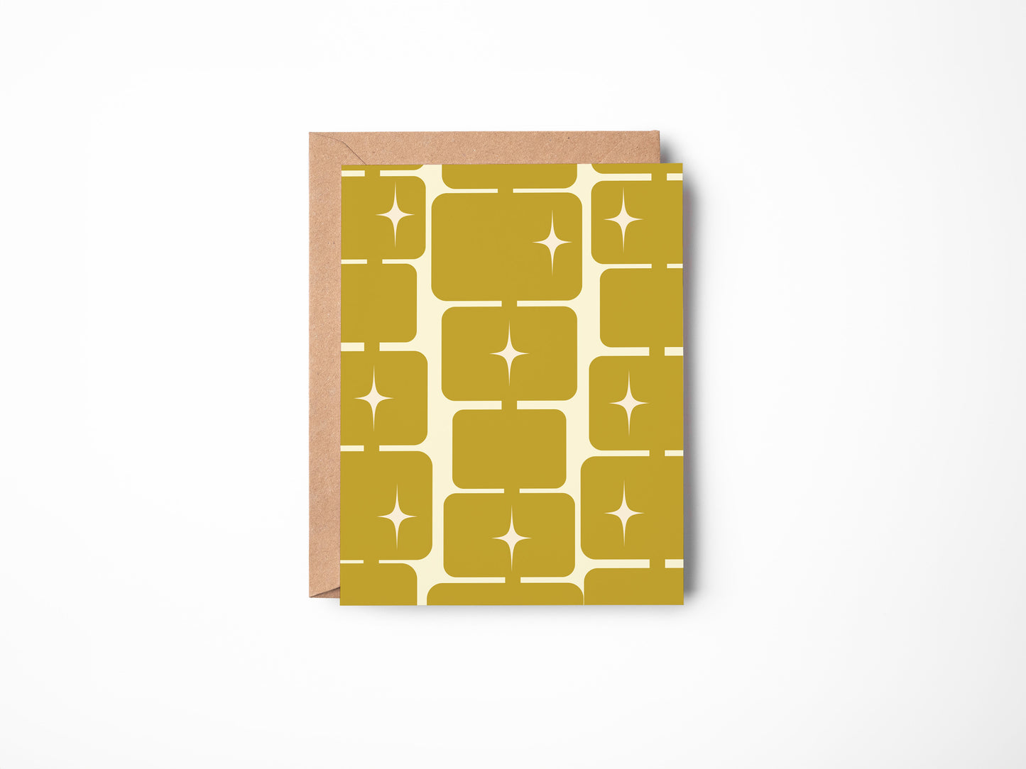 Retro Boxed Card Set - Green Squares