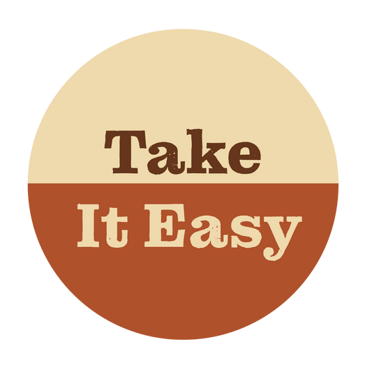 Take It Easy Round Bumper Sticker