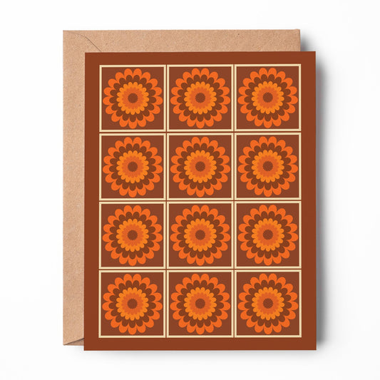 Flower Tiles Art Card