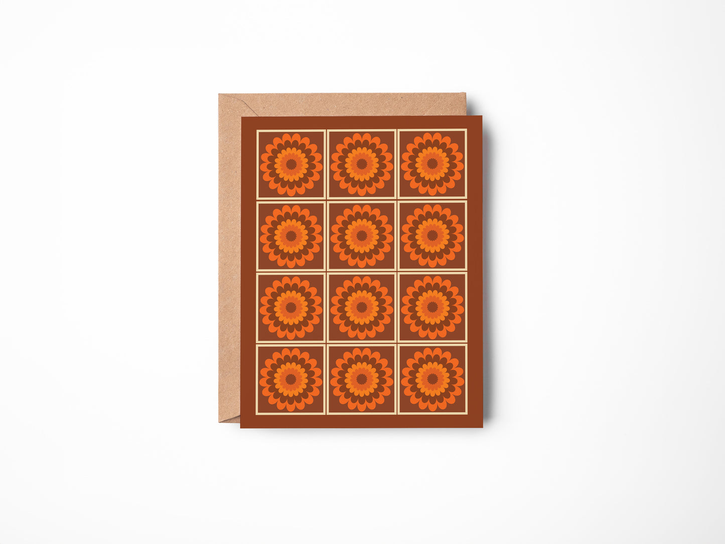 Retro Boxed Card Set - Flower Tiles