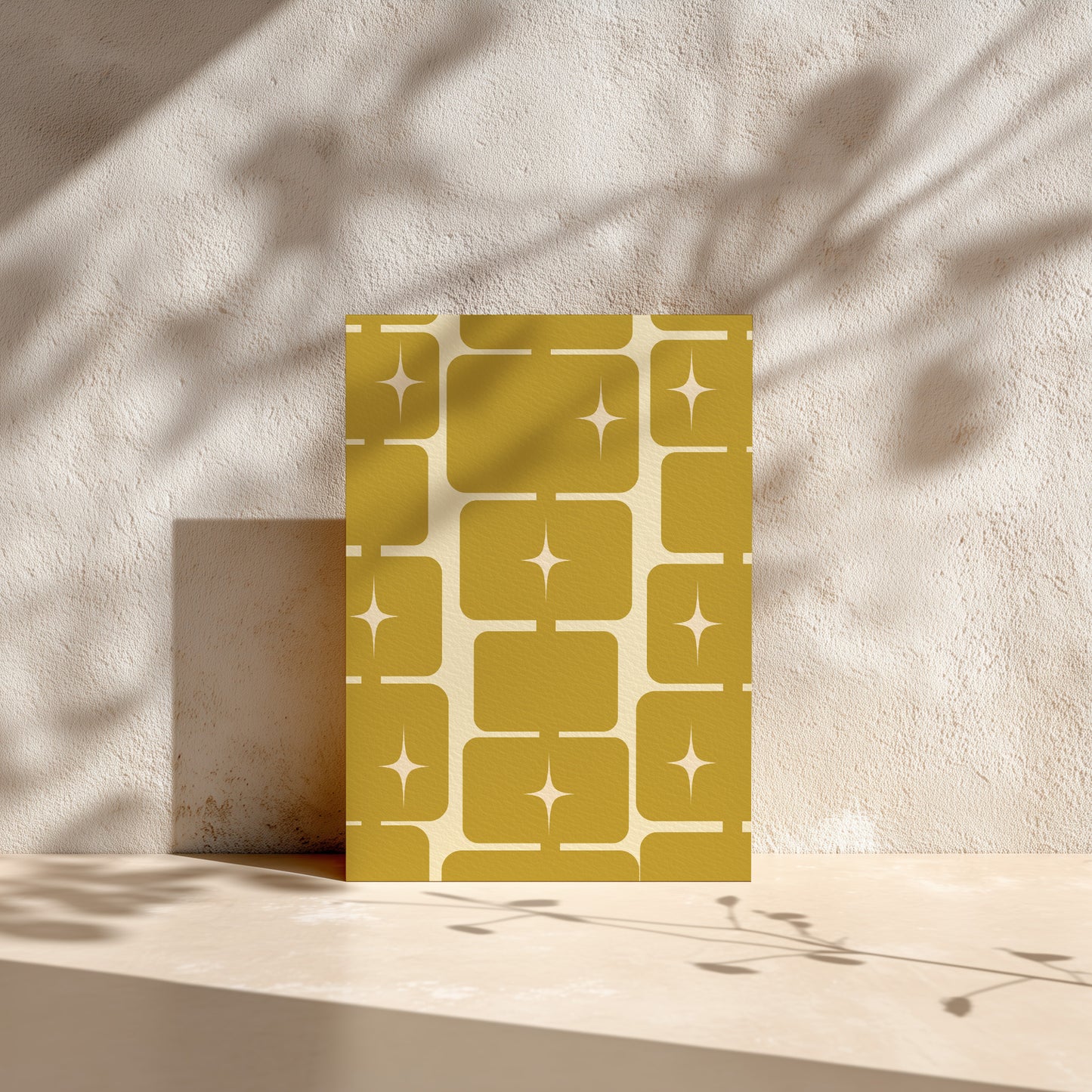 Retro Boxed Card Set - Green Squares
